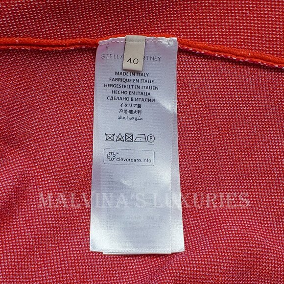 STELLA MCCARTNEY SWEATER RED HOT PINK WOOL ARGYLE PRINT TOP - Picture 8 of 11